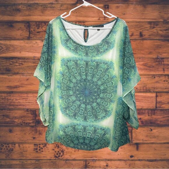 Sara Michelle Tops - Sara Michelle Boho Paisley Blouse 2X